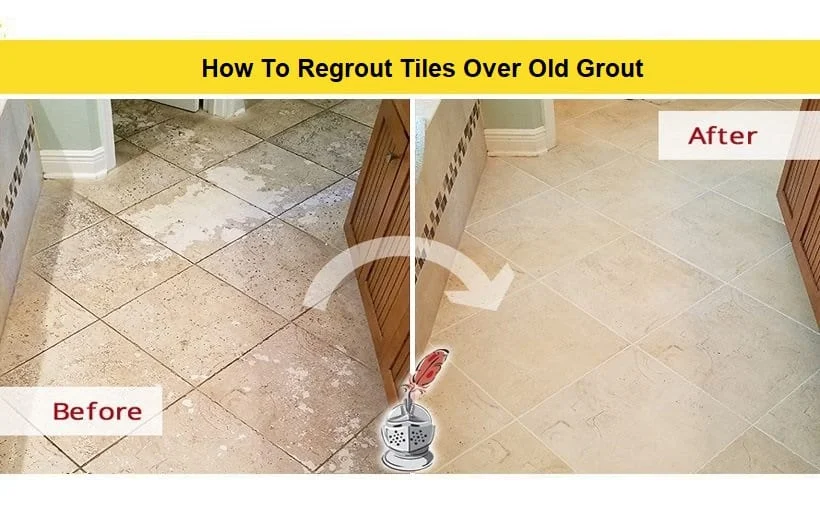 Tile regrouting to repair damaged bathroom grout
