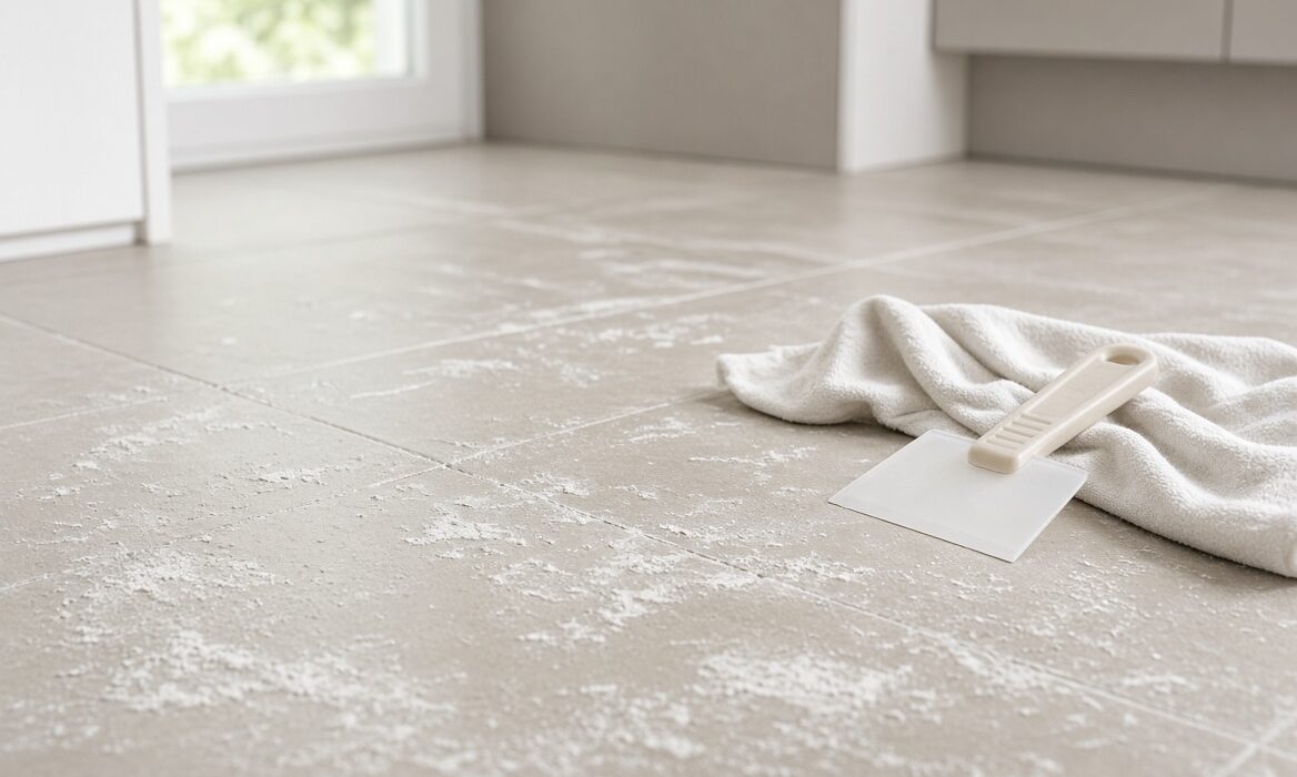 how to remove cement residue from tiles