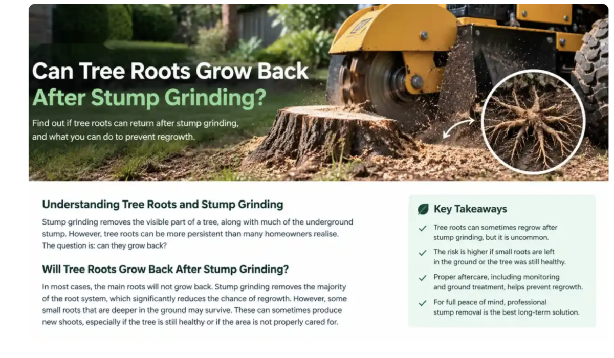 Can Tree Roots Grow Back After Stump Grinding